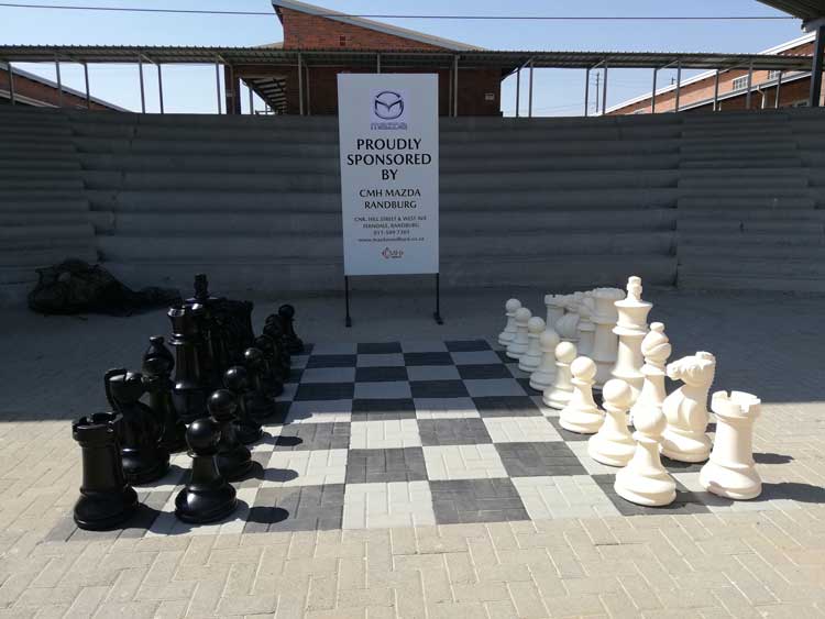 Adopt a school - Human size chess board