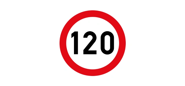 CMH Mazda Umhlanga- 120 Speed Limit Sign